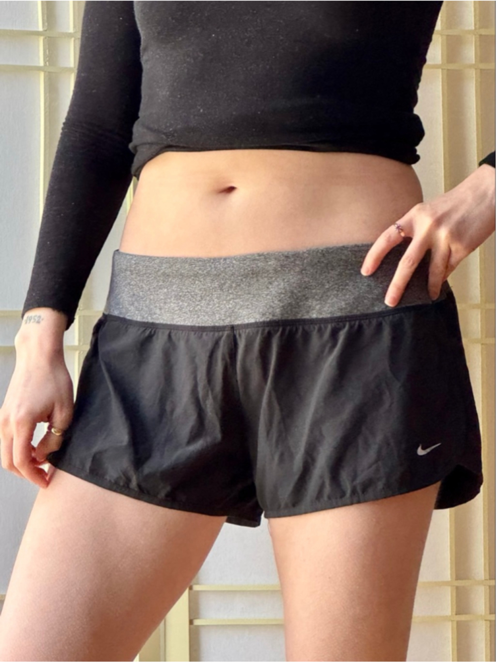 Nike Black Low Rise Running Shorts Size M